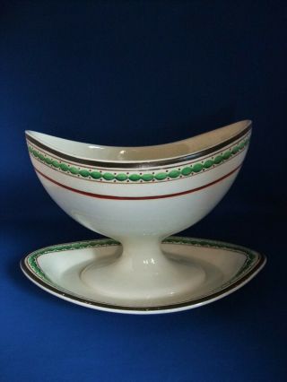 Antique Early19thc Creamware Footed Pedestal Sauce Boat C1800 - Wedgwood