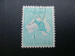 Kangaroo Stamps: 1/ - Green 1st Watermark Cto - Exceptionally Rare (d145)