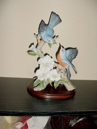 Homco / Home Interior Rare Blue Birds Spring Time Song 1991