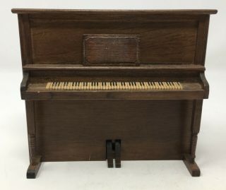 Vintage Dollhouse Miniature Wooden Piano Furniture Mid Century