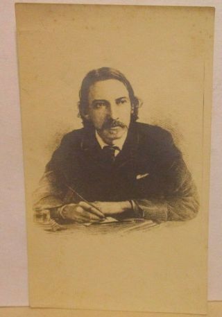 Antique Print Of Author Robert Louis Stevenson