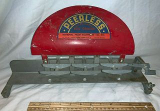 Antique Peerless Egg Grader Scale National Farm Equipment Tool Tin Sign Chicken
