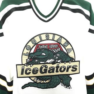 Bauer Mens Hockey Jersey Louisiana Icegators Echl Rare Blank Vintage M