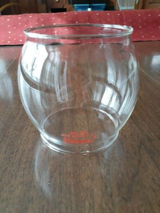 Vintage Coleman Lantern 200a Red Letter Glass Globe Globe No.  550 Made In Usa