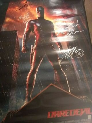 Daredevil Signed Poster Rare Double Sided But Inverted Signed By 5 Ben Affleck