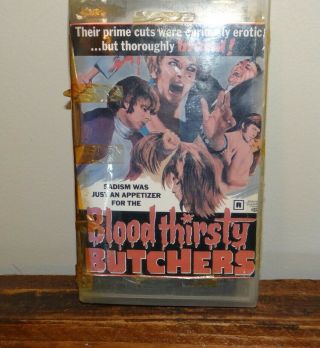 Midnight Video - Bloodthirsty Butchers - Very Rare Oop Vhs