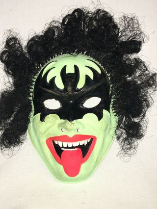 Vintage Kiss Band Gene Simmons Costume Ben cooper Mask 1970 ' s RARE Old Stock 2