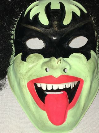 Vintage Kiss Band Gene Simmons Costume Ben cooper Mask 1970 ' s RARE Old Stock 3