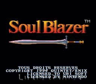 Soul Blazer - Rare Snes Nintendo Game