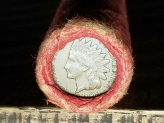 1901 Indian Head & Bu ? Wheat Cent/old Small Cent Roll/ Antique/ag - Unc 713.