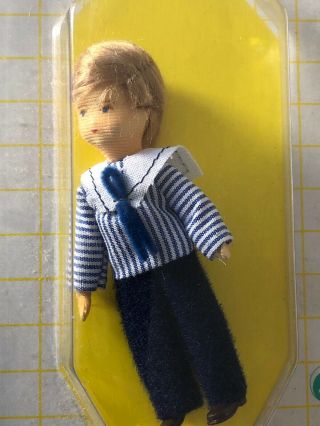 Vintage Erna Meyer Ermey Stockinet Cloth Dollhouse Doll Flexible Boy Sailor 2
