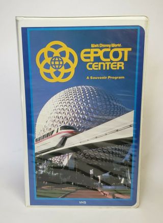 Vhs Tape Rare Walt Disney World Epcot Center A Souvenir Program 1984 Collectible