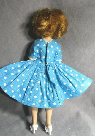 Vintage Ideal Clothes for Little Miss Revlon - Turquoise Dress w/Dots 3