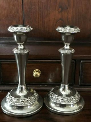 Silver Plated Candlesticks Candle Holders By Ianthe Of England