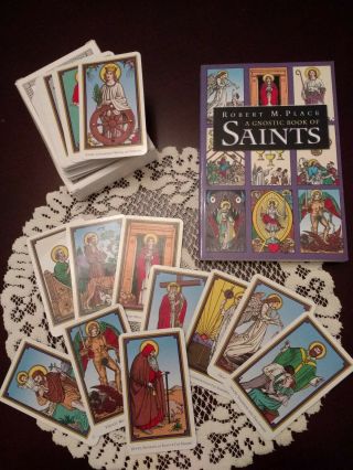 A Gnostic Book Of Saints Deck And Book Set By Robert M Place Oop Rare Like