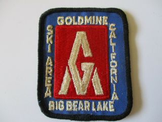 Vintage 1970s Goldmine Skiing Resort Big Bear Lake California Ski Area Patch