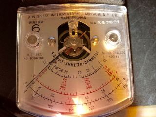 Vintage Sperry Instruments Snap 6 Volt Ohm Ammeter 5 Swivel Position Meter