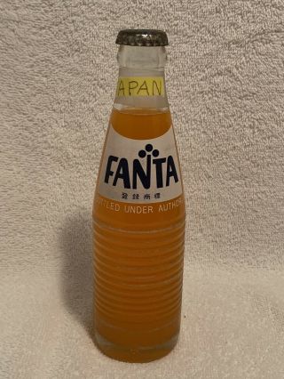 Rare Full 200ml Fanta Orange Acl Soda Bottle From Japan Coca - Cola Company