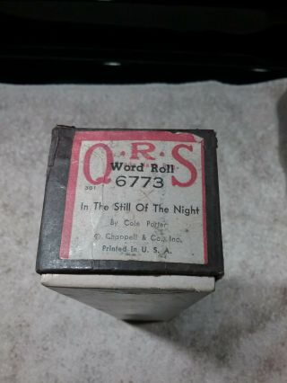 Antique Q R S Player Piano Roll 6773 " In The Still Of The Night " - Early 1900 