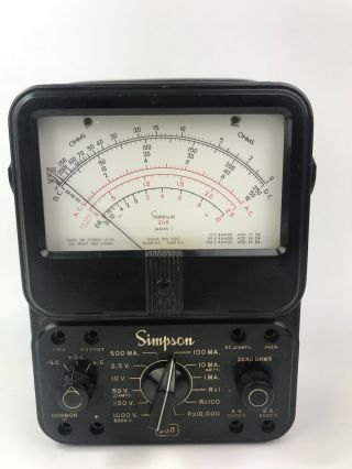 Vintage Simpson 260 Series 3 Multi - Meter No Leads