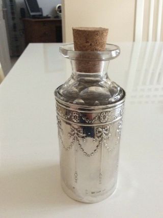 Antique Silver Cased Perfume/scent Bottle Circa 1906.