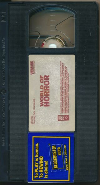 Dario Argento ' s World Of Horror Behind The Scenes Look At The Maestro VHS Rare 3