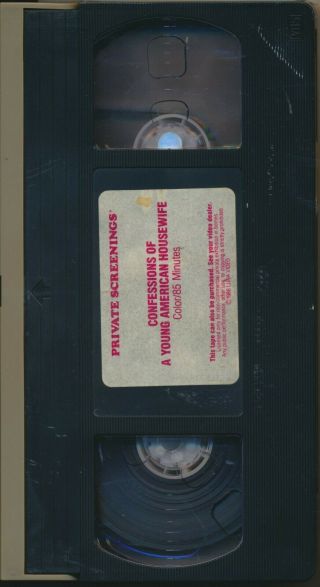 Confessions Of A Young American Housewife Steamy Joe Sarno Sleaze UNCUT VHS Rare 3
