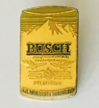 Busch Beer Can Classic Man Cave Pin Badge Rare Vintage (n3)