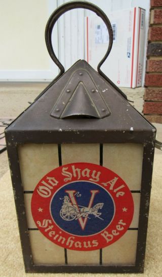 Old Shay Steinhaus Beer Vintage Sign Lamp Glass Victor Brewing Jeannette Pa Rare