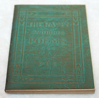 Antique Little Leather Library Book The Raven And Other Poems Edgar Allan Poe