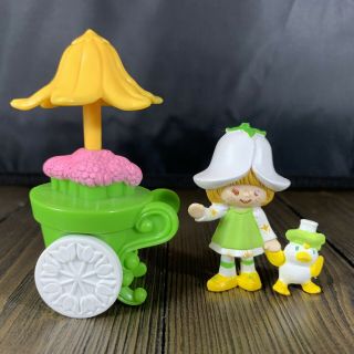 Vintage Strawberry Shortcake Deluxe Miniature Tulip And Cart