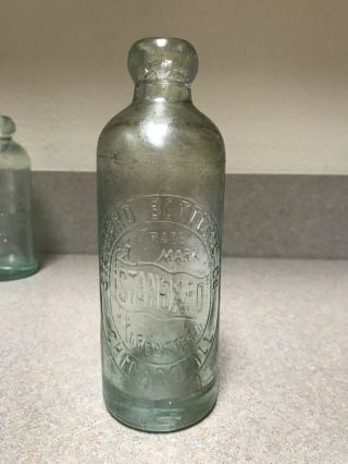 Standard Bottling Work Co Chicago Ill Hutch Rare Antique Hutchinson Soda Bottle.