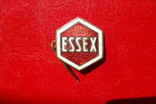 Rare Antique Us 1930 Essex Motors Radiator Emblem Badge Ornament Enamel