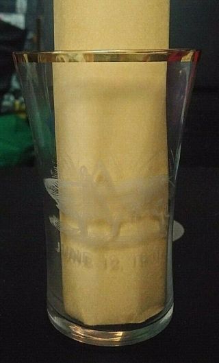 ANTIQUE Masonic Shriner Glass - SYRIA Temple PITTSBURGH Pa - June 12,  1901 - 3.  5 