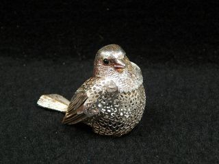 Christofle France Bird Sparrow Figurine Silver Plate Lumiere D 