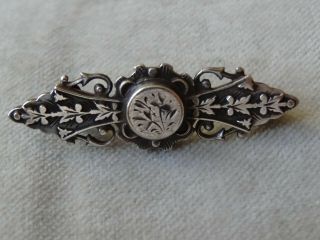 Victorian Antique Jewellery Sterling Silver Hallmarked Brooch