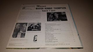 RONNIE THOMPSON - HERE I AM LP RECORD VG VG,  VINYL RARE COUNTRY SLP 460 2