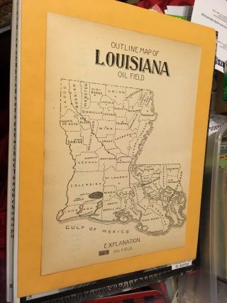 1905 Louisiana Oklahoma & Indian Territories Oil Well Fields Rare Maps