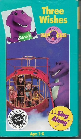 Barney The Dinosaur Three Wishes Sandy Duncan Vhs Rare