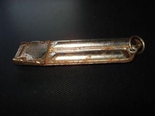 Antique Tin Metal Double Whistle Rare