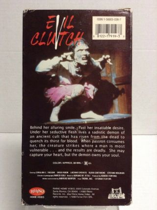 Evil Clutch aka Il Bosco 1 VHS 1988 RARE Italian Horror Andreas Marfori Coralina 2