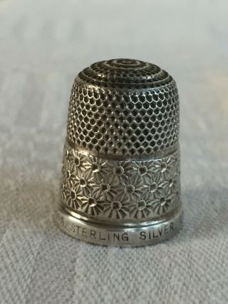 Antique English Sterling Silver Thimble By Henry Griffith & Sons