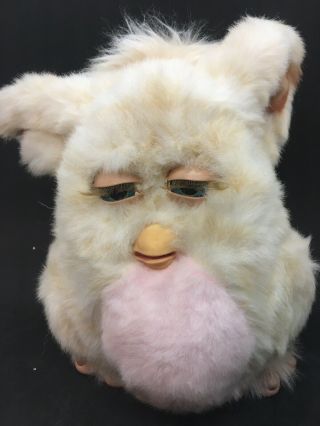2005 Tiger Emototronic Furby White W/pink Belly Blue Eyes Rare And