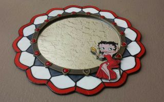 Rare Betty Boop Danbury Stained / Stain Glass Mirror - Tiffany Style -