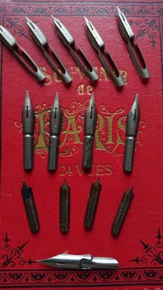 Batch Antique Pen Nibs Plumes Early 1900s
