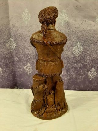 Signed Tom Clark Gnome Cairn Davy Crockett Figurine Retired Rare 1996 Edition 3
