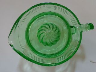 Vintage Green Depression Glass Juicer/reamer Catcher & Spout See Desc & Pics