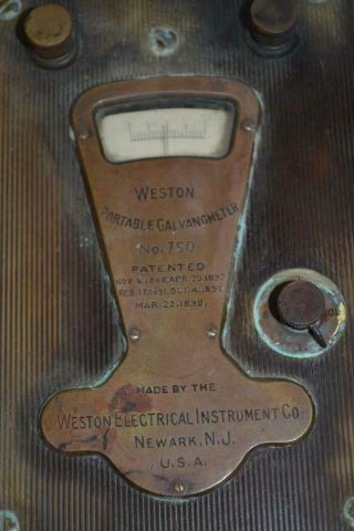 Antique Weston Portable Galvanometer Model 750 2