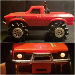 Schaper Stomper 4x4 Red Toyota Pickup Truck Sr5 Lights Up Vintage Rare Battery