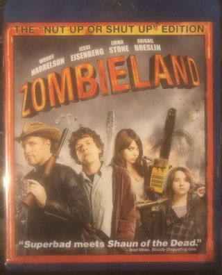 Zombieland (blu - Ray Disc,  2010) “nut Up Or Shut Up” Edition Rare Oop